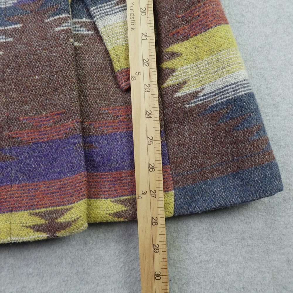 Mossimo Supply Co Jacket Womens S Multicolor Aztec Hooded Coat Boho Wrap - Picture 8 of 10